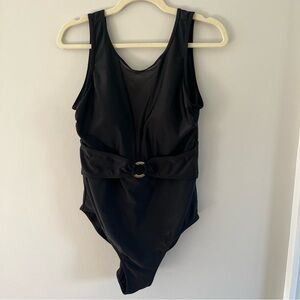 Simon Chang One Piece Swimsuit Size 12 Belted Tummy Control Classic Swimwear​